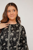 Girls Eid Dress | Black & Fawn | Casual 3 Piece Suit | Cotton Monochrome Print Lawn | GAD-03462