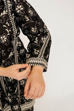 Girls Eid Dress | Black & Fawn | Casual 3 Piece Suit | Cotton Monochrome Print Lawn | GAD-03462