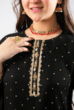 Girls formal clothes | Black & Gold | Formal 3 Piece Suit  | Viscose Crinkle Chiffon | GDD-03148