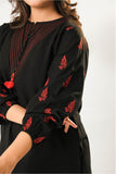 Girls winter clothes | Black | Casual 2 Piece Suit  | Cotton Khaddar Dyed | GAC-03179