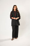 Girls winter clothes | Black | Casual 2 Piece Suit  | Cotton Khaddar Dyed | GAC-03179