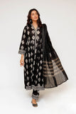 Women Eid Dress | Black & Fawn  | Casual 3 Piece Suit | Cotton Lawn Printed | LAD-03488