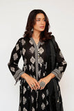 Women Eid Dress | Black & Fawn  | Casual 3 Piece Suit | Cotton Lawn Printed | LAD-03488