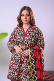 Women Eid Dress | Black & Multicolor | Casual 3 Piece Suit | Cotton Lawn Printed | LAD-03338