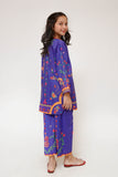Kids Casual Dress | Purple & Multicolor | Casual 2 Piece Suit | Cotton Lawn Printed Digital Printed | KAD-03471