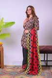 Women Eid Dress | Black & Multicolor | Casual 3 Piece Suit | Cotton Lawn Printed | LAD-03338