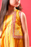 Kids Casual Dress | Mustard & Multicolor | Casual Plus 3 Piece Suit | Cotton Dobby | KBD-03350