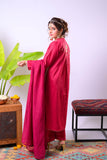 Women Eid Dress | Maroon & Gold | Casual Plus 3 Piece Suit | Cotton Self Dobby | LBD-03354
