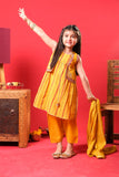 Kids Casual Dress | Mustard & Multicolor | Casual Plus 3 Piece Suit | Cotton Dobby | KBD-03350