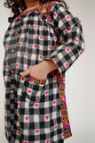 Kids Casual Top | Black & Multicolor | Casual Fusion Top | Cotton Lawn Printed | KAA-03480