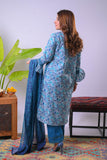 Women Eid Dress | Blue & Multicolor | Casual 3 Piece Suit | Cotton Lawn Printed | LAD-03364