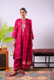Women Eid Dress | Maroon & Gold | Casual Plus 3 Piece Suit | Cotton Jacquard | LBD-03340