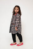 Kids Casual Top | Black & Multicolor | Casual Fusion Top | Cotton Lawn Printed | KAA-03480