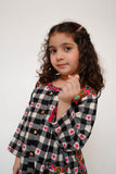 Kids Casual Top | Black & Multicolor | Casual Fusion Top | Cotton Lawn Printed | KAA-03480