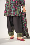 Girls winter clothes | Grey & Multicolor | Casual 3 Piece Suit  | Cotton Khaddar Printed | GAD-03202