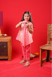 Kids formal clothes | Peach & Pink | Formal 3 Piece Suit | Polyester Tussar Silk | KDD-03219