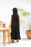 Kids formal clothes | Black & Multicolor | Formal 3 Piece Suit | Viscose Raw Silk | KDD-03280