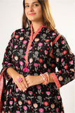 Girls winter clothes | Black & Multicolor | Casual 3 Piece Suit  | Cotton Khaddar Printed | GAD-03201