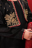 Kids formal clothes | Black & Gold | Formal 3 Piece Suit | Viscose Raw-Silk | KDD-03246