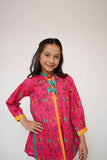 Kids Casual Top | S.Pink & Multicolor | Casual Fusion Top  | Cotton Lawn Printed | KAA-03490