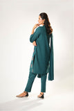 Women winter clothes | Turquoise Blue | Casual 3 Piece Suit | Cotton Khaddar Dyed | LAD-03177