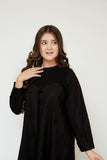 Girls Eid Dress | Black | Casual 3 Piece Suit | Cotton Monochrome Embroidery | GAD-03491
