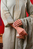 Women Eid Dress | M.Green & Gold | Casual Plus 3 Piece Suit | Cotton Self Dobby | LBD-03355