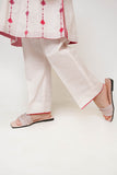 Kids Casual Dress | Off White & Multicolor | Casual 3 Piece Suit | Cotton Plain Embroidery | KAD-03425