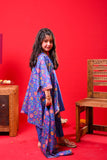 Kids formal clothes | Blue & Multicolor | Formal 3 Piece Suit | Polyester Tussar Silk with Digital print | KDD-03227