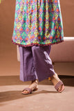 Kids Eid Dress | Purple & Multicolor | Casual 3 Piece Suit | Cotton Lawn Printed | KAD-03320