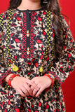 Girls Eid Dress | Black & Multicolor | Casual Kurta  | Cotton Lawn Printed | GAA-03352