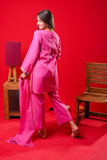 Girls Casual Dress | Tea Pink & Multicolor | Casual Plus 3 Piece Suit  | Cotton Self Dobby | GBD-03372
