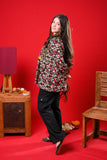 Girls Eid Dress | Black & Multicolor | Casual Kurta  | Cotton Lawn Printed | GAA-03352