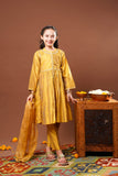 Kids formal clothes | Mustard & Gold | Formal 3 Piece Suit | Viscose Chambry Katan | KDD-03235
