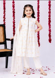 KAD-02715 | White & Gold | Casual 3 Piece Suit | Cotton Cambric