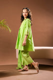 Kids Eid Dress | Perot Green & Gold | Casual Plus 3 Piece Suit | Cotton Self Dobby | KBD-03370