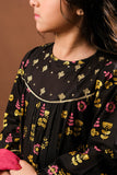 Kids Eid Dress | Black & Multicolor | Casual Plus 3 Piece Suit | Cotton Glitter Printed | KBD-03387