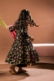 Kids Eid Dress | Black & Multicolor | Casual Plus 3 Piece Suit | Cotton Glitter Printed | KBD-03387