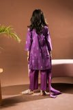 Kids Eid Dress | Purple & Silver | Casual Plus 3 Piece Suit | Cotton Glitter Printed | KBD-03390