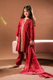 Kids Eid Dress | Maroon & Multicolor | Casual Plus 3 Piece Suit | Cotton Dobby | KBD-03381