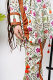 Girls Eid Dress | Light Green & Multicolor | Casual 2 Piece Suit  | Cotton Lawn Printed | GAC-03377