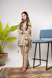 Girls Eid Dress | Light Green & Multicolor | Casual 2 Piece Suit  | Cotton Lawn Printed | GAC-03377