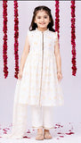 KAD-02715 | White & Gold | Casual 3 Piece Suit | Cotton Cambric
