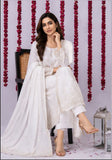 LAD-02712 | White | Casual 3 Piece Suit  | Cotton Cambric