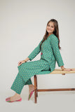 GAD-02652 | Turquoise Green | Casual 3 Piece Suit   | Cotton Cambric