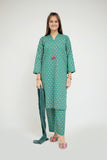 GAD-02652 | Turquoise Green | Casual 3 Piece Suit   | Cotton Cambric