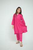 KAC-02642 | Shocking Pink | Casual 2 Piece Suit | Cotton Self Dobby Check