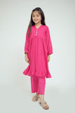 KAC-02642 | Shocking Pink | Casual 2 Piece Suit | Cotton Self Dobby Check