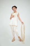 KDD-02646 | White & Gold | Formal 3 Piece Suit | Grip Viscose