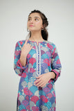 GAA-02624 | Blue & Multicolor | Casual Kurta | Cotton  Lawn Printed